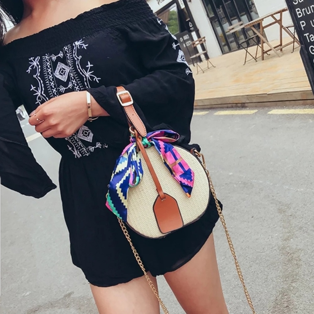 Sale💖Small Round Beach HandBag for Women - Picture 2 of 13